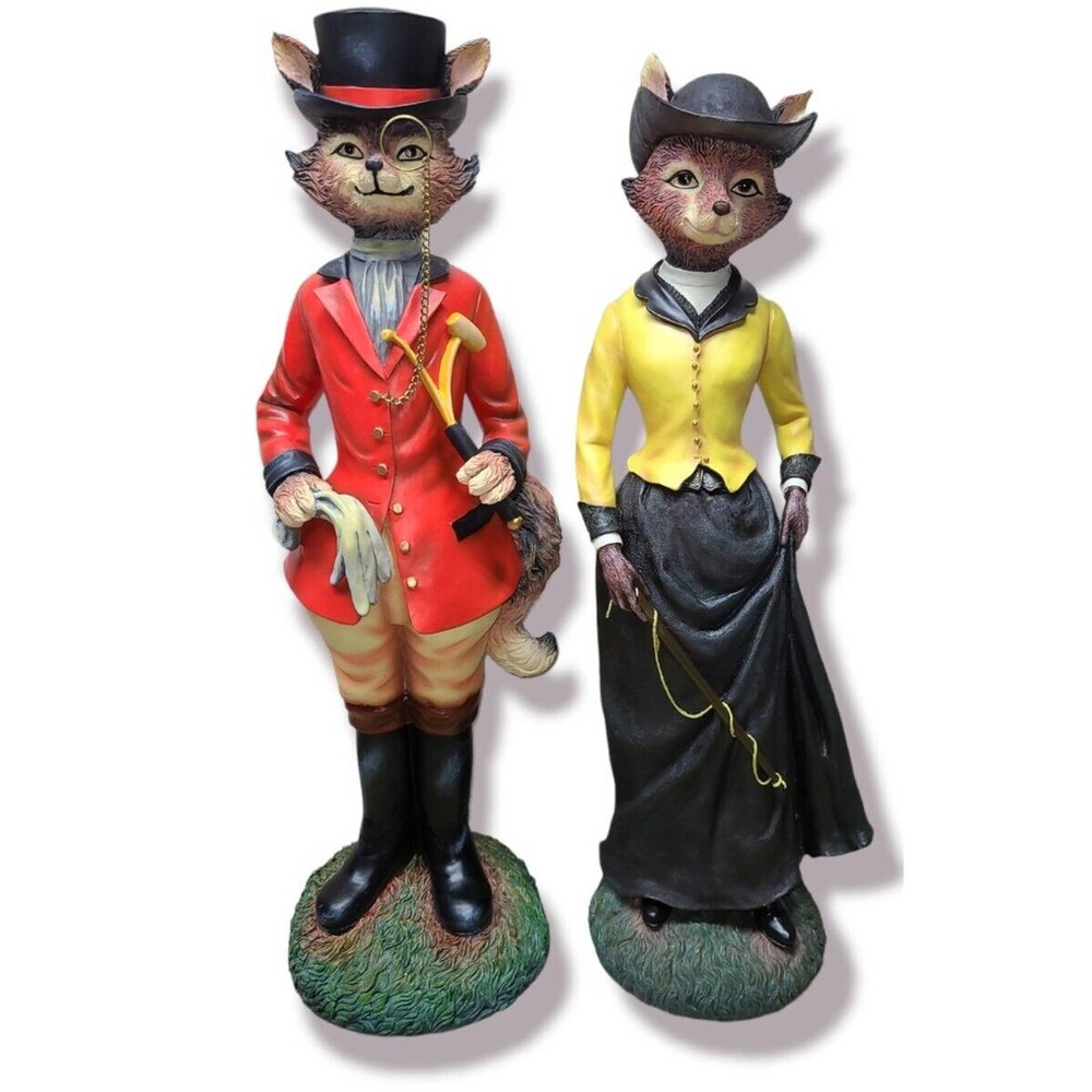 Winterthur Mr & Mrs Lord Fox Hunt 26” English Library Statue Exclusive